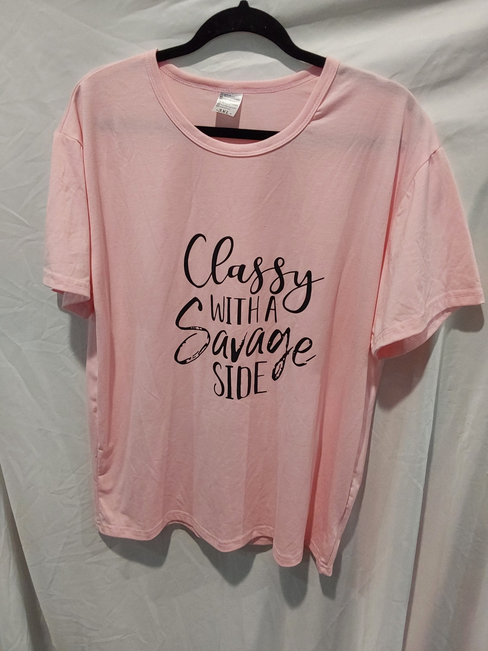 Pink Graphic Tee - "Classy With A Savage Side"